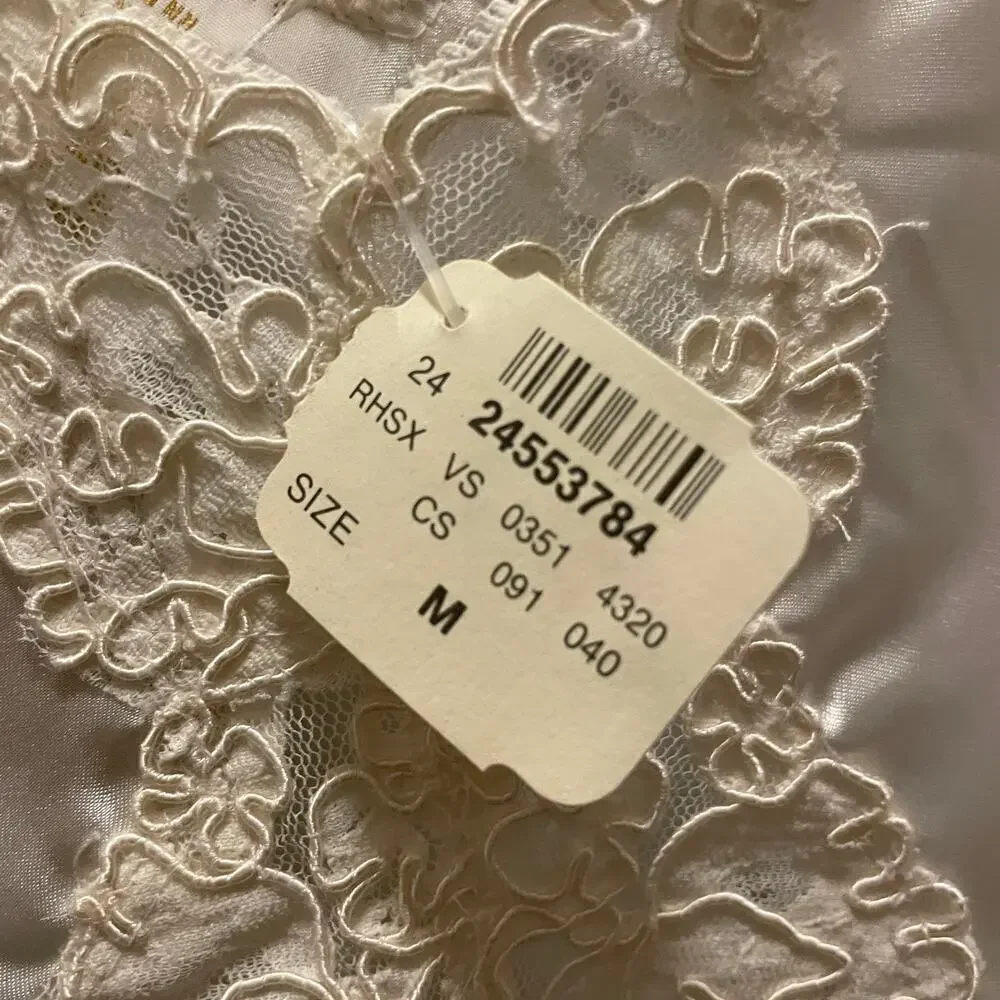 Vintage Deadstock Victoria’s Secret Satin Bridal Nightgown | Pearls, Sequins, M